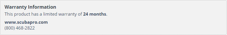 warranty on product page (example)