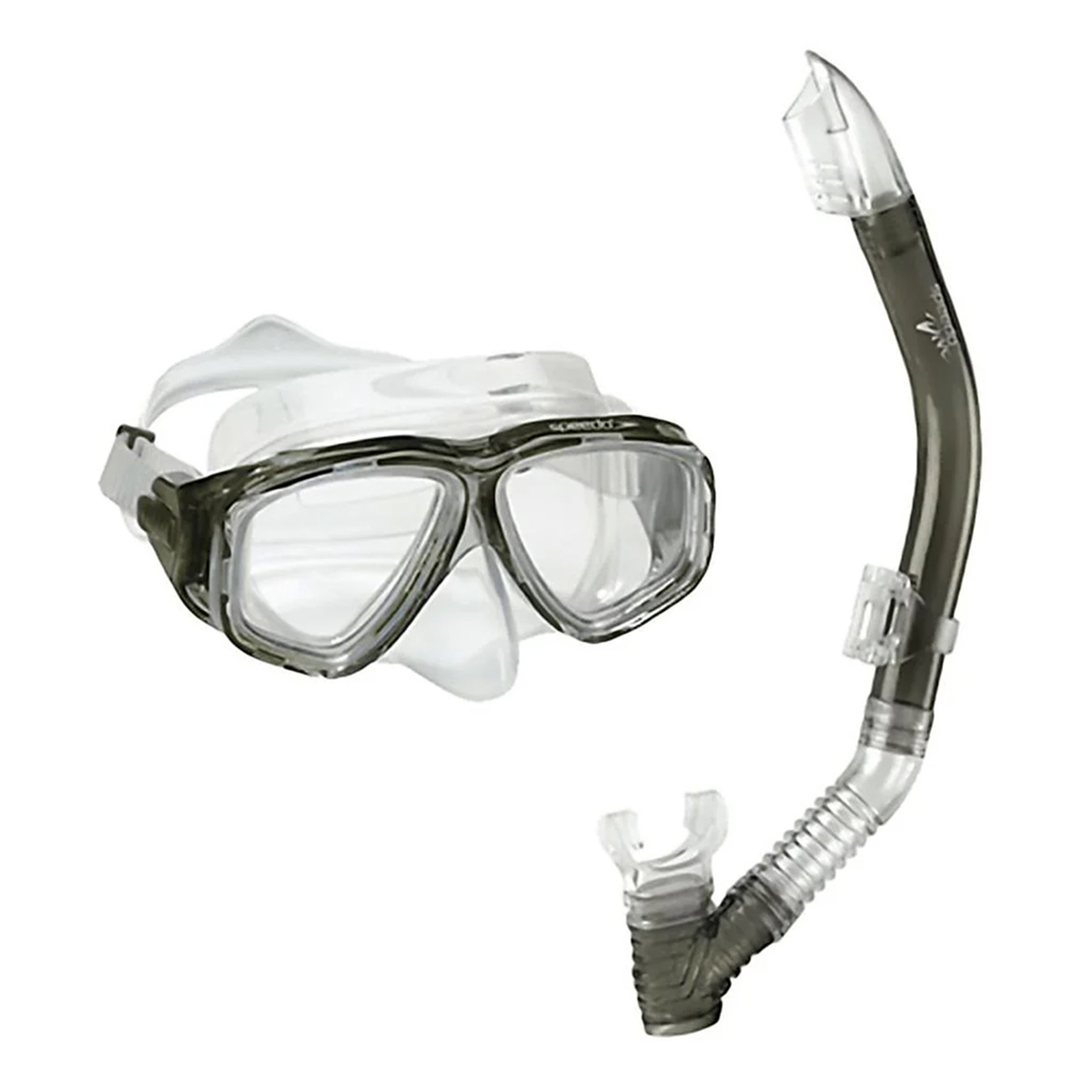 Photos - Swimming Mask Speedo Adult Adventure Mask/Snorkel Set Smoke 