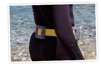 Diver Wearing Waist Weights